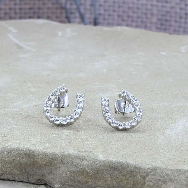 Montana Silversmiths Tiny Rider Post Earrings image number null