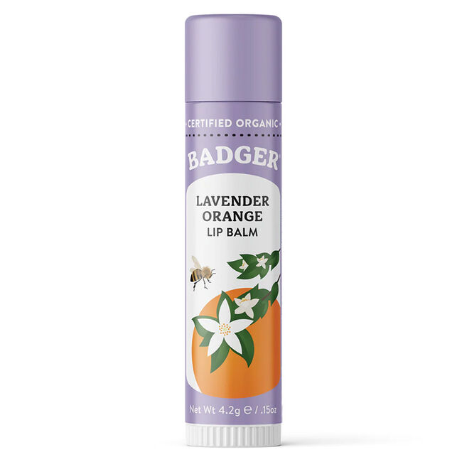 Badger Balm Classic Organic Lip Balm - Lavender Orange  image number null
