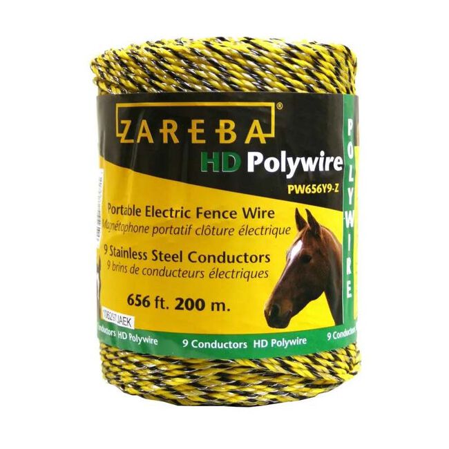 Zareba Yellow 9 Conductor Polywire - 656' image number null