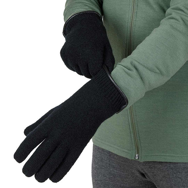 Janus Men's 100% Merino Wool Gloves - Black image number null