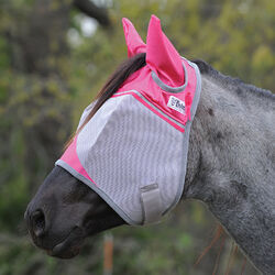 Cashel Crusader Fly Mask with Ears - Pink
