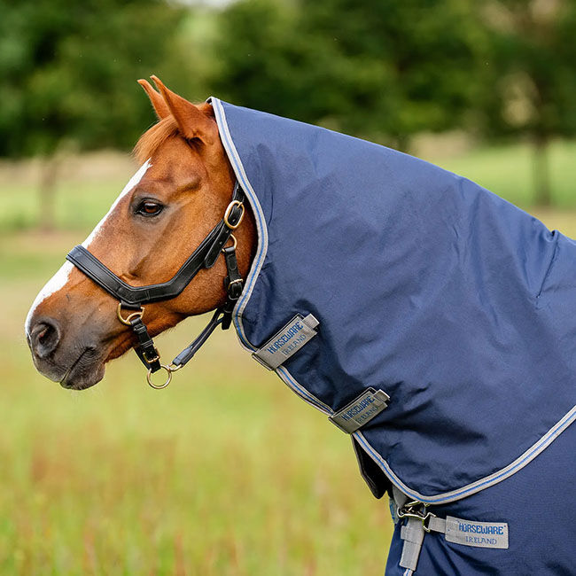 Horseware Rhino Plus Turnout with Vari-Layer (250g Medium) - Navy/Titanium Grey/Classic Blue image number null