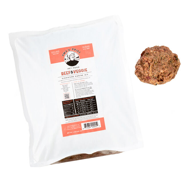 Oma's Pride Frozen Beef & Veggie Mix for Dogs image number null