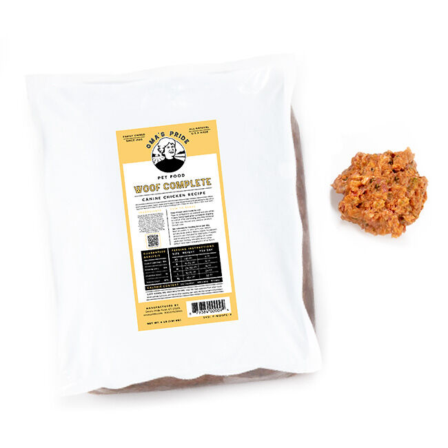Oma's Pride Woof Complete Frozen Raw Ground Dog Food - Chicken Recipe image number null