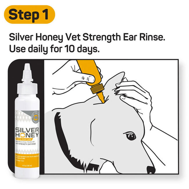 Absorbine Silver Honey Rapid Ear Care - Vet Strength Ear Treatment for Cats & Dogs image number null