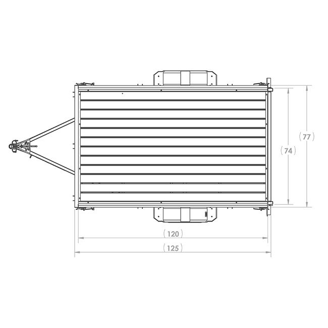 Karavan 6' x 10' Steel Utility Trailer with Fold-Down Rails image number null