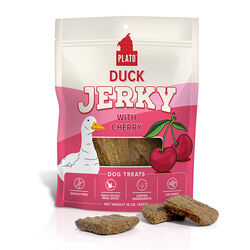 Plato Jerky Dog Treats - Duck with Cherry - 16 oz