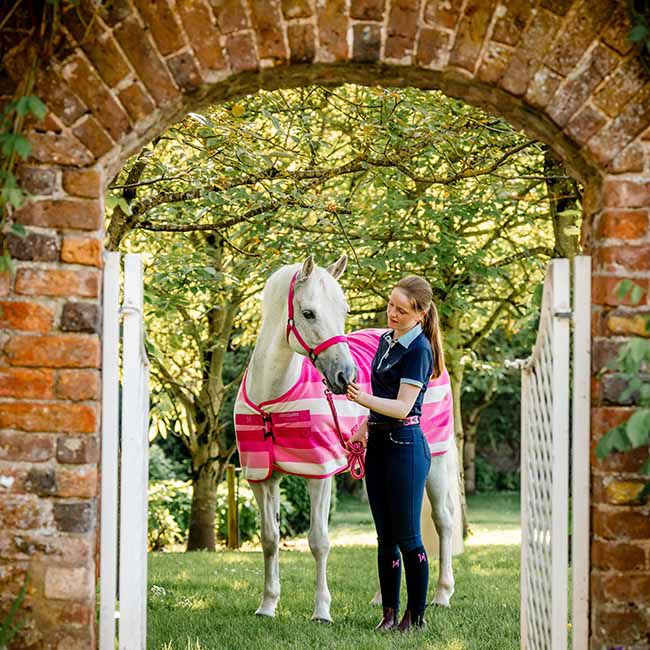 Horseware Newmarket Pony Fleece Cooler - Witney Pink image number null