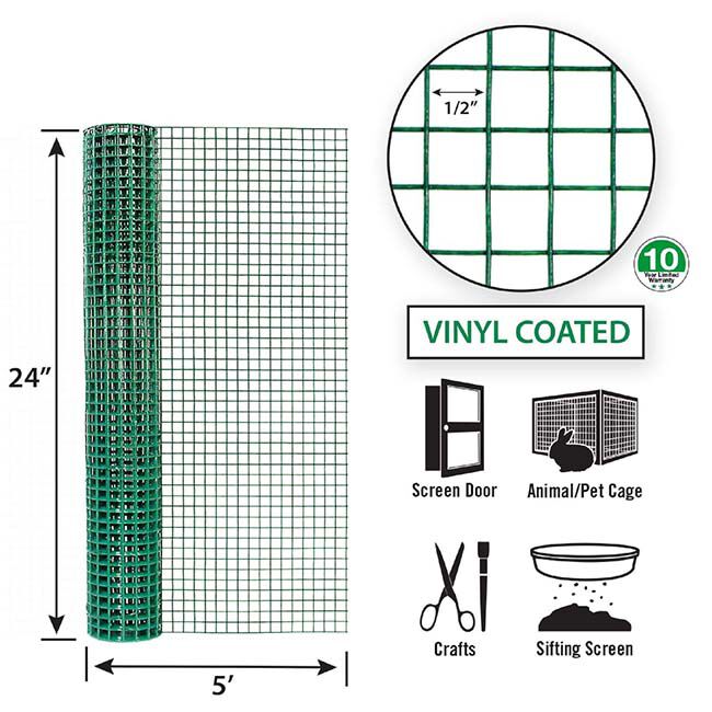 Garden Craft Vinyl-Coated Steel Hardware Cloth - Green image number null