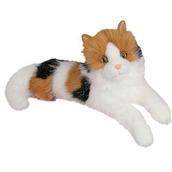 Douglas Puzzle Calico Cat Plush Toy
