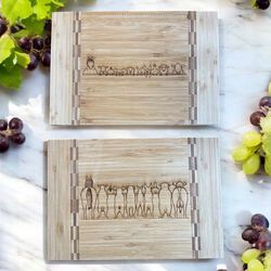 The Krafty Equestrian Double-Sided Cutting Board - Farm Animals
