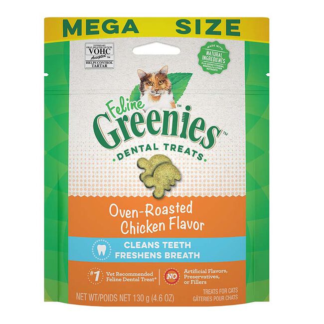 Greenies Feline Oven Roasted Chicken Flavor Dental Cat Treats  21 oz image number null
