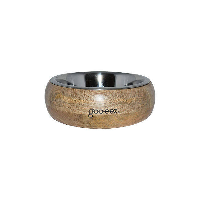 Goo-eez Mango Wood & Stainless Steel Bowl image number null