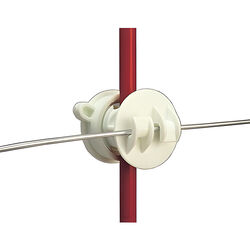 Gallagher Rod Post Screw-On Claw Insulator - White - 25-Pack