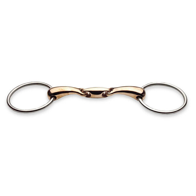 JP Oval Copper Mouth Loose Ring Snaffle Bit image number null