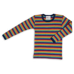 Engel Kids' Wool/Silk Blend Striped Long-Sleeve Shirt - Multicolor