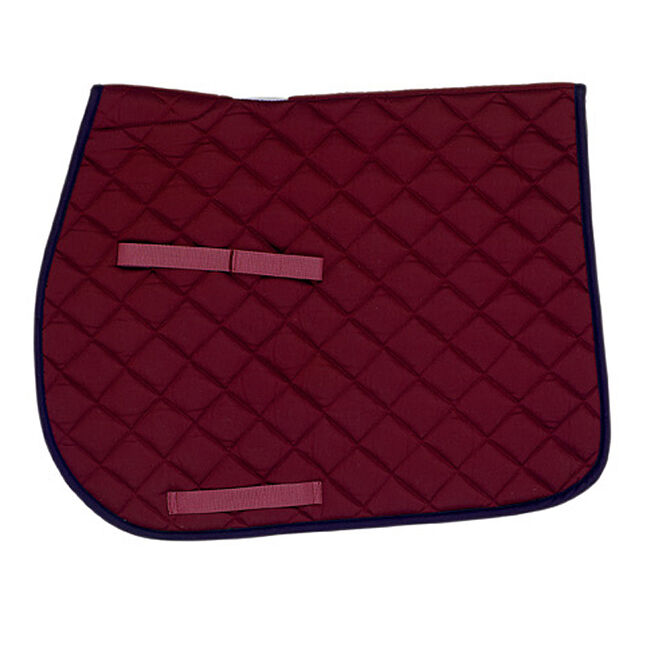 Union Hill All Purpose Saddle Pad Burgundy w/ Navy Trim image number null