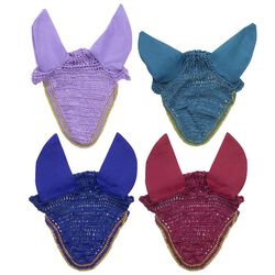Centaur Crochet Ear Net with Metallic Trim