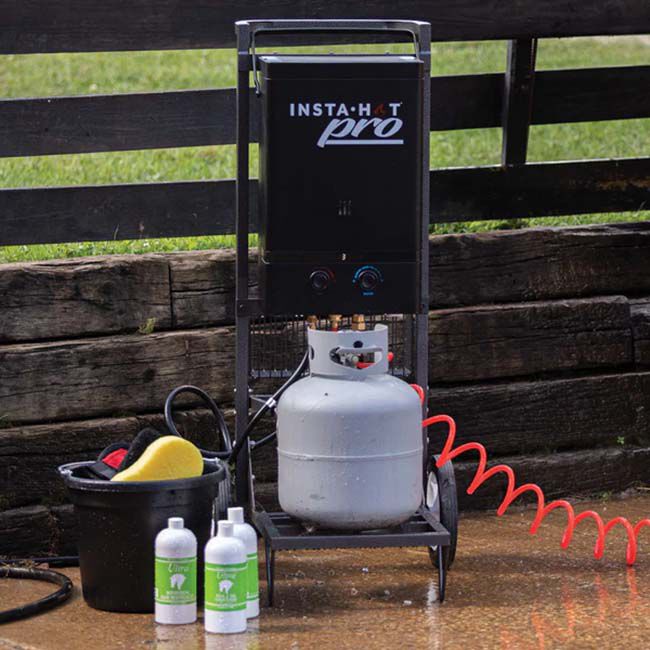 Insta-Hot Pro Portable Horse Washing System with Cart & Basket image number null
