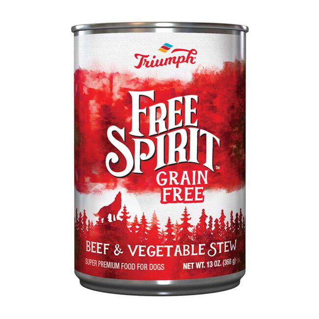 Triumph Free Spirit Grain-Free Dog Food - Beef & Vegetable Stew - 13 oz image number null