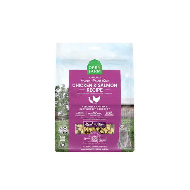 Open Farm Freeze-Dried Raw Cat Food - Chicken & Salmon Recipe image number null