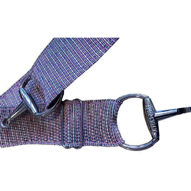 Anademi Stretch Belt with Silver-Tone Bit Buckle - Textures image number null