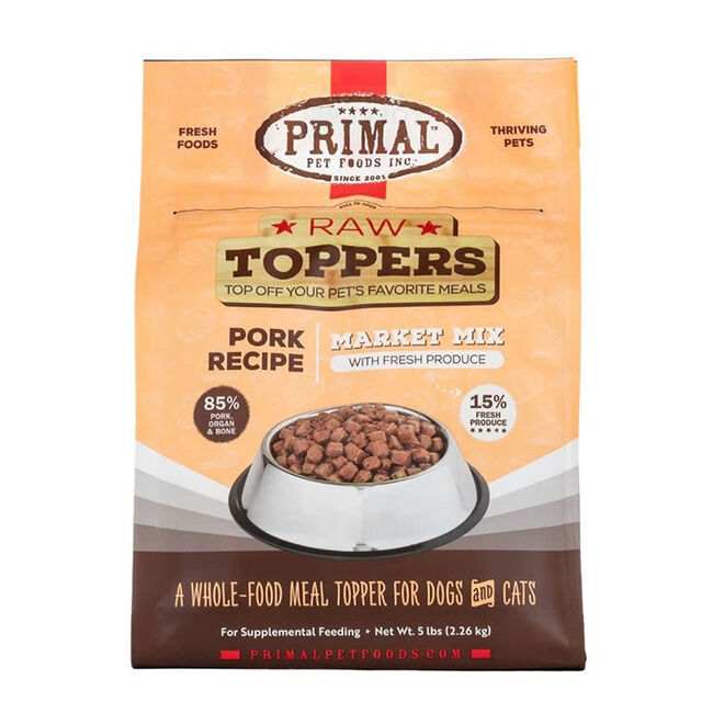 Primal Pet Market Mix Topper 5 lb - Pork image number null