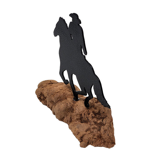 Metal Mazing Burlwood Sculpture - Handmade in NH - Standing Cowboy - Closeout image number null
