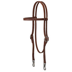 Weaver Equine 5/8" Trainer Browband Headstall in Oiled Hermann Oak Leather