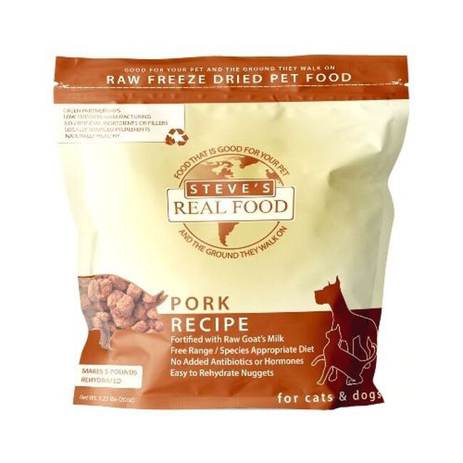 Steve's Real Food Freeze-Dried Raw Dog & Cat Food - Pork Recipe image number null