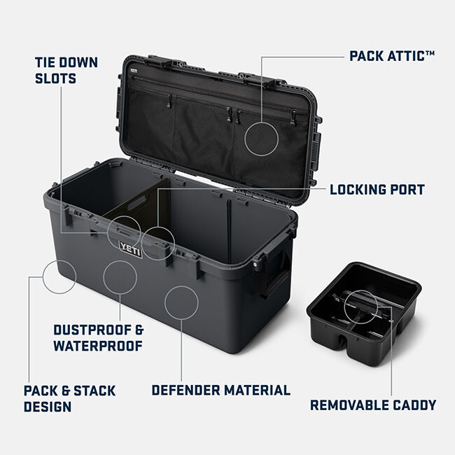 YETI LoadOut GoBox 60 Gear Case - Charcoal image number null