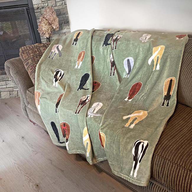 Kelley and Company Plush Throw Blanket - Horse Tails image number null