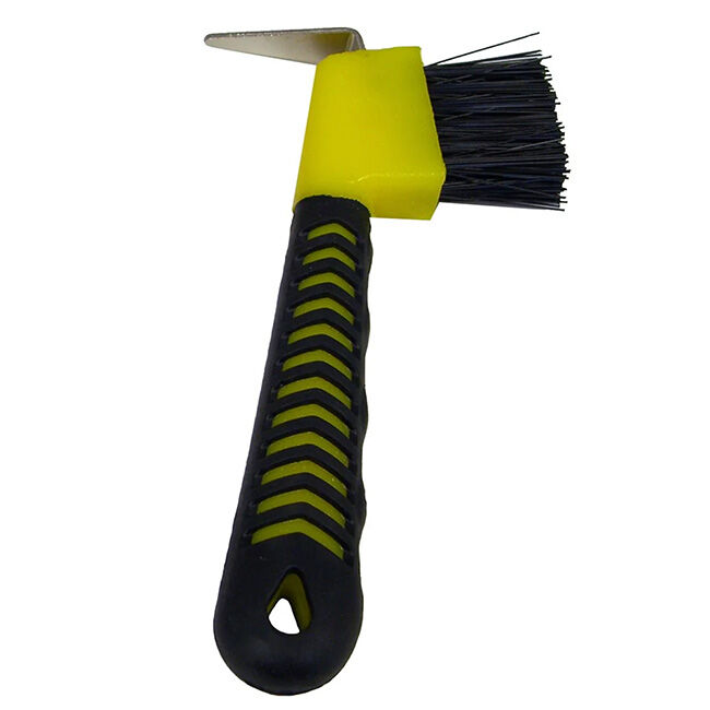 Intrepid International Rubber Grip Hoof Pick with Brush image number null