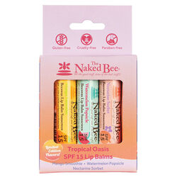 Naked Bee Tropical Oasis SPF 15 Lip Balm Trio