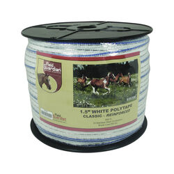 Field Guardian 1.5" x 656' White Polytape - Classic Reinforced
