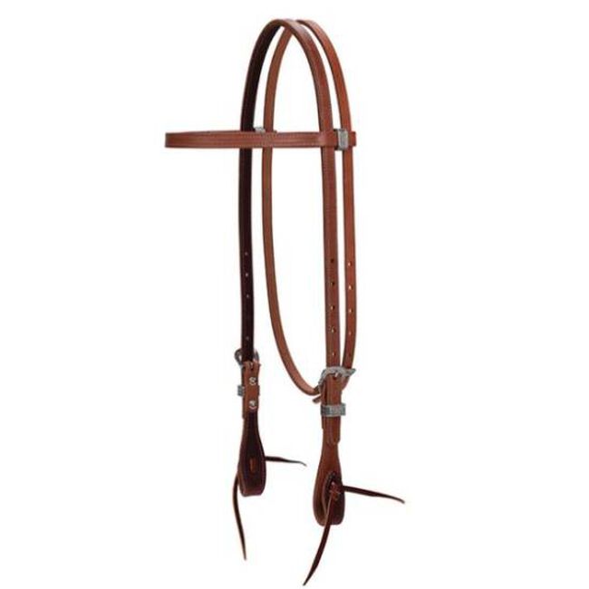 Weaver Synergy Latigo Lined Performance Headstall with Floral Designer Hardware image number null