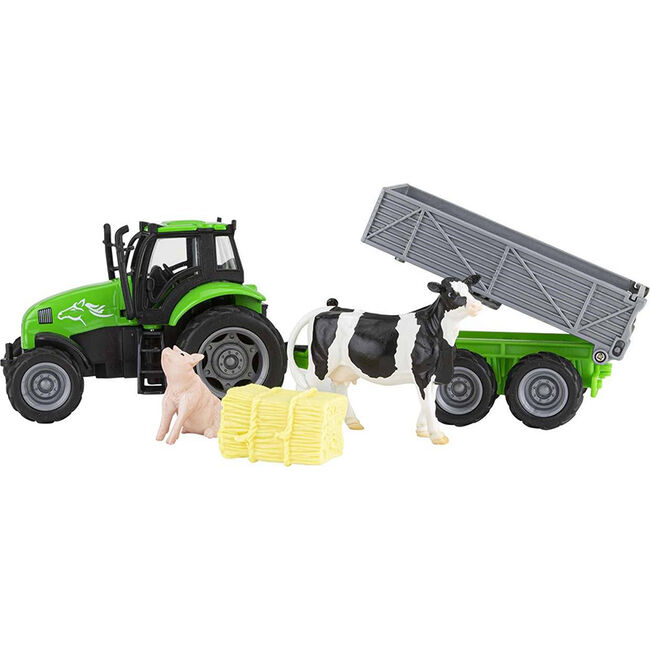Breyer Farms Tractor and Tag-a-Long Wagon image number null