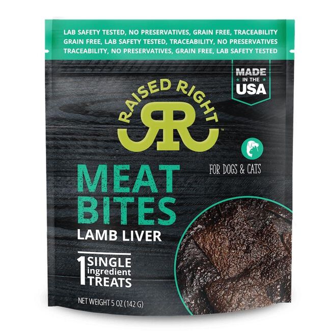 Raised Right Single Ingredient Meat Bites for Dogs & Cats - Turkey Liver image number null