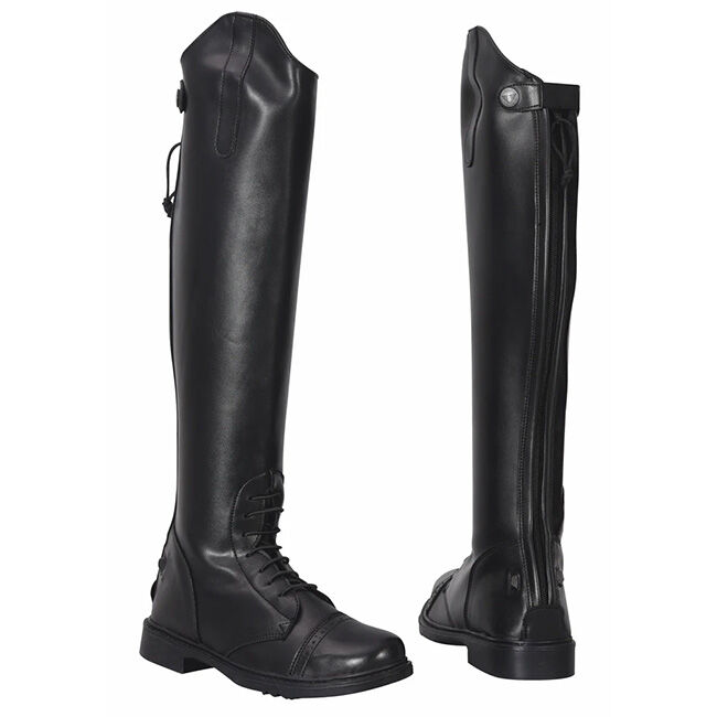TuffRider Women's Starter Back Zip Field Boots in Synthetic Leather - Black image number null