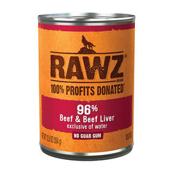 RAWZ Dog Food - 96% Beef & Beef Liver - 12.5 oz
