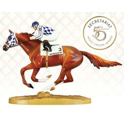 Breyer Secretariat - 50th Anniversary Figurine with Jockey