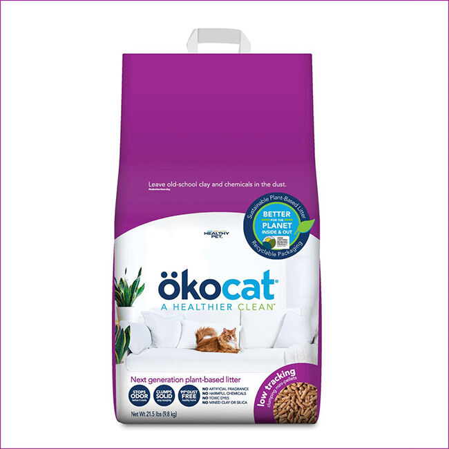 Okocat Less Mess Clumping Low-Tracking Mini-Pellets Wood Cat Litter image number null