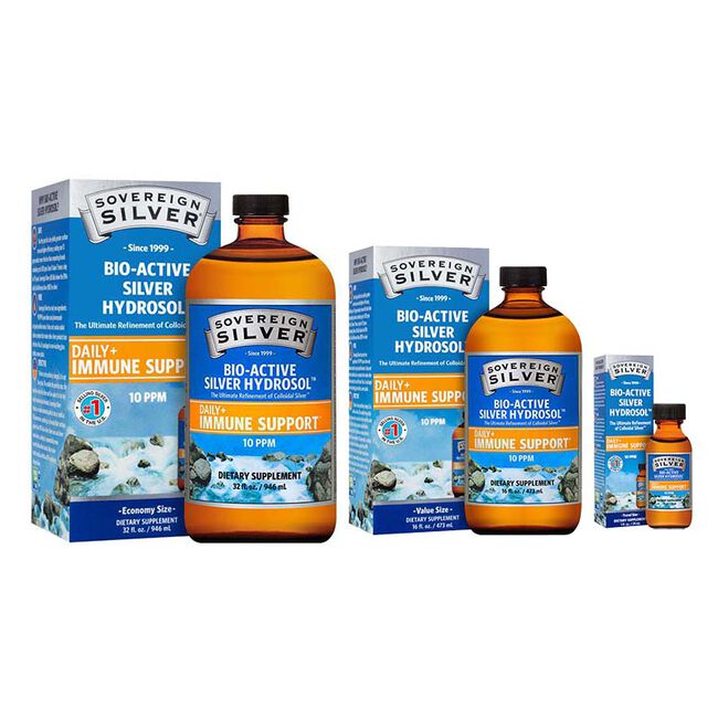 Sovereign Silver Bio-Active Silver Hydrosol - Daily+ Immune Support - Twist-Top Bottle image number null