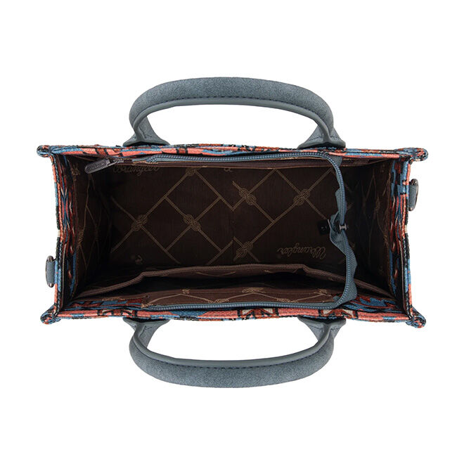Wrangler Southwestern Dual-Sided Printed Crossbody Tote - Navy image number null
