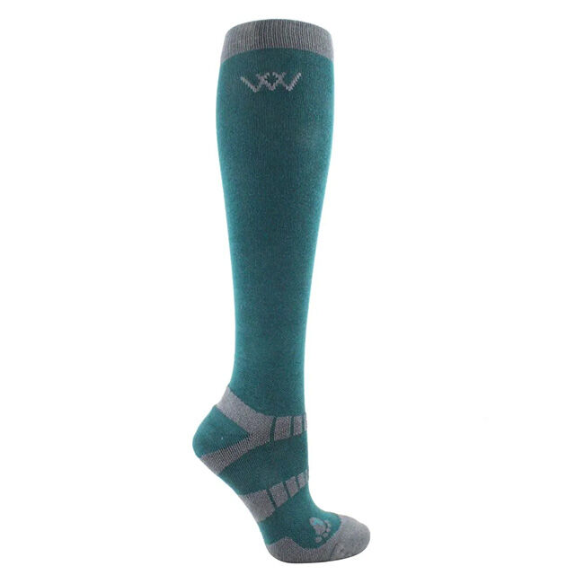 Woof Wear Long Bamboo Riding Socks - 2 Pairs - British Racing Green image number null