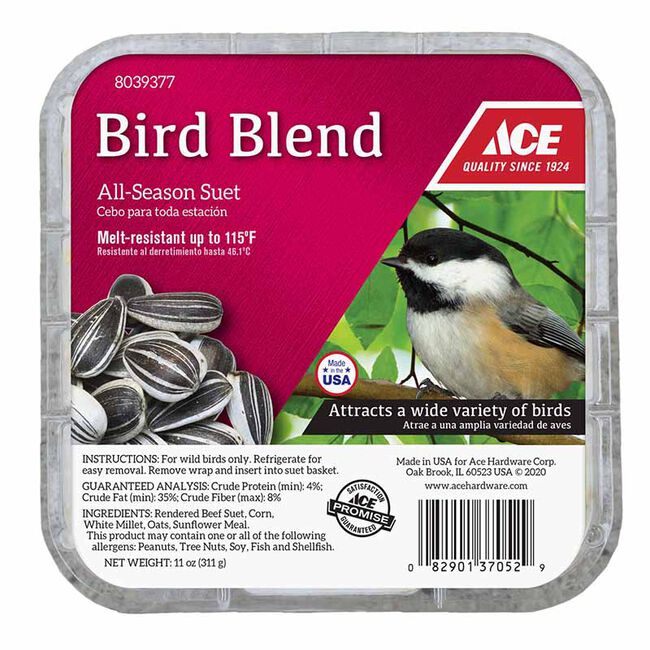 Ace Bird Blend Assorted Species Beef Suet - 11oz image number null