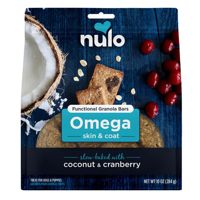 Nulo Functional Granola Bars for Dogs - Omega Skin & Coat - 10 oz image number null