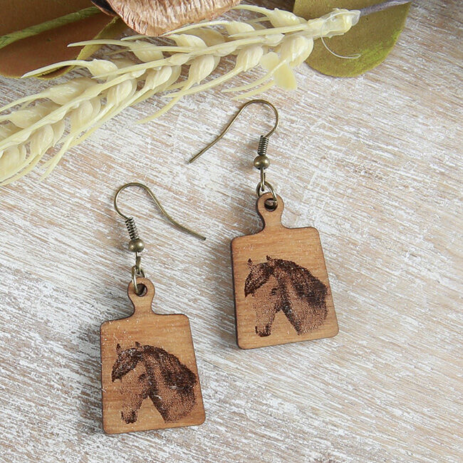 Willow & Birch Earrings - Horse Tag image number null