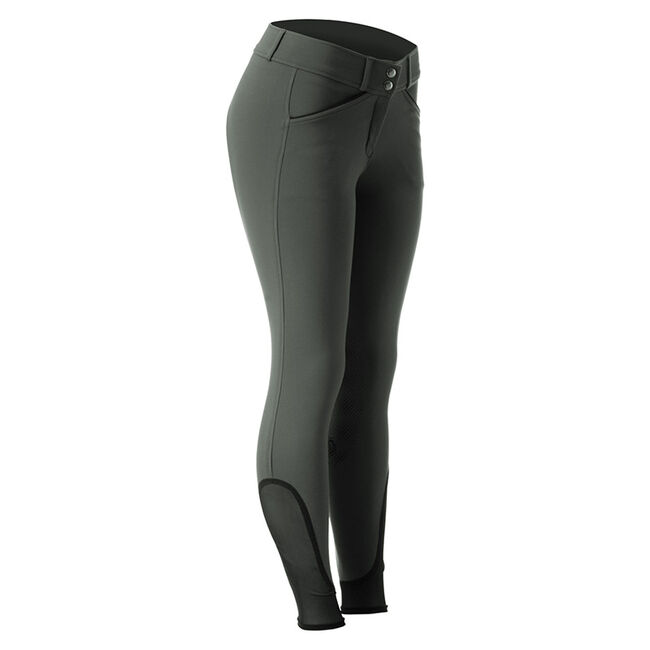 Equinavia Women's Astrid Silicone Knee Patch Breeches - Carbon Gray/Black image number null