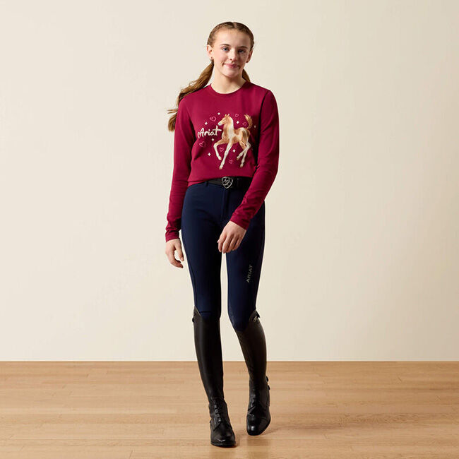Ariat Kids' Painted Dream T-Shirt - Beet Red image number null